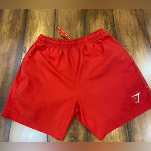 Gymshark Red Athletic Shorts
